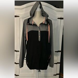 Columbia Black and Gray Long Sleeve Top jacket Windbreaker